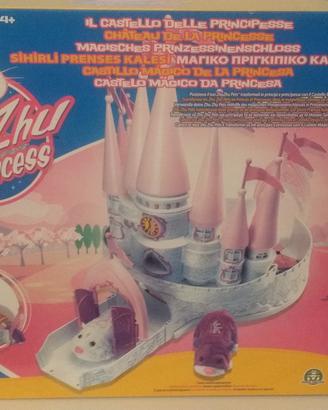 Zhu zhu princess castello+salone+criceto blu