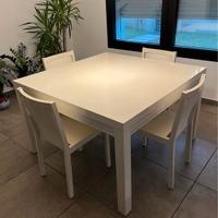 tavolo quadrato 120x120 cm e 4 sedie 