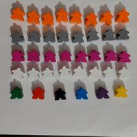 Meeple per giochi da tavola, legno verniciato
