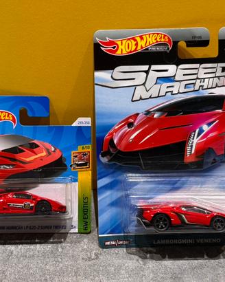 Hot Wheels Set Lamborghini - Veneno & Huracán LP62