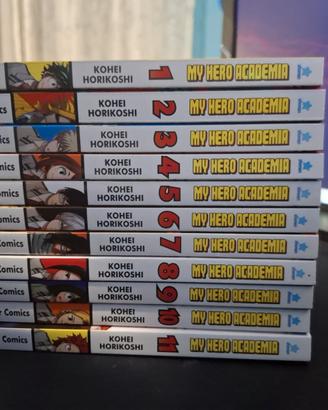 manga di my hero academia da 1 a 11