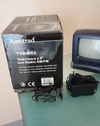 TV portatile anni 90 amstrad b/n RCA radio funzio