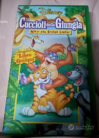 videocassetta Disney VHS "cuccioli della giugla"