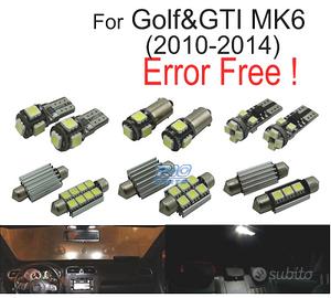 KIT 14 LAMPADE LED INTERNE PER VOLKSWAGEN VW GOLF 