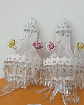 coppia applique vintage in stile shabby chic