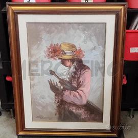 QUADRO PIETRO PANTINO SCENA PARIGINA PROFILO DONNA