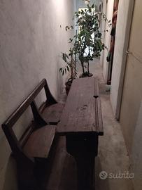 Banco di scuola legno massiccio