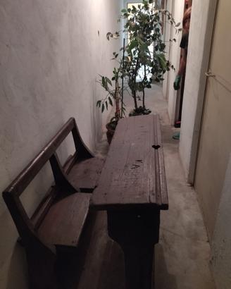 Banco di scuola legno massiccio