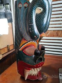 maschera  di legno   