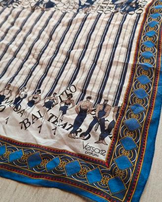 Foulard Vintage Versace Profumi Moda Balletto Teat