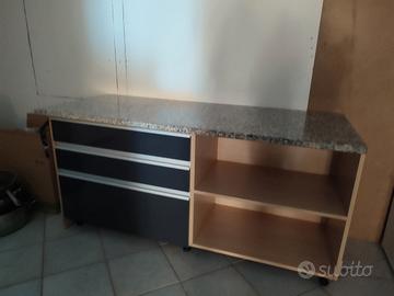 bancone 180 x70 piano in granito 