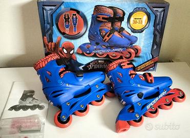 Pattini in linea Spider-Man regolabili 30-33