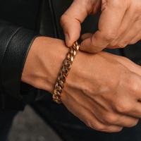 Braccialetto uomo acciaio e oro 