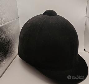 casco per equitazione Europa velluto nero bambina