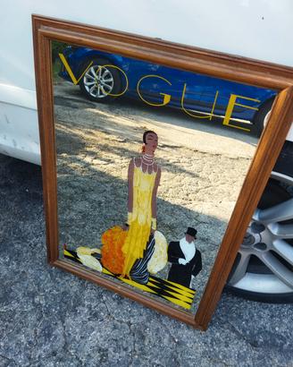 Specchio vintage "Vogue" Art Déco – Stile anni '20