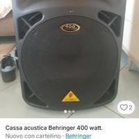 Cassa behringer 400 watt