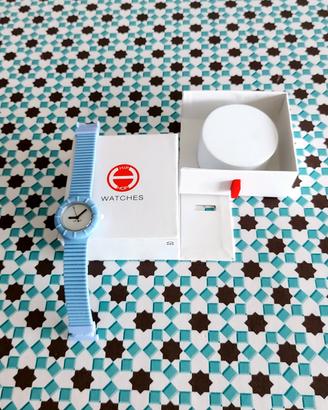 Orologio Hip Hop Whatches celeste.