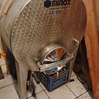 Contenitore inox Minox 320 litri per vino/olio