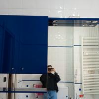 mobile bagno contenitore blu