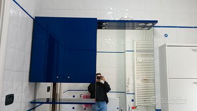 mobile bagno contenitore blu