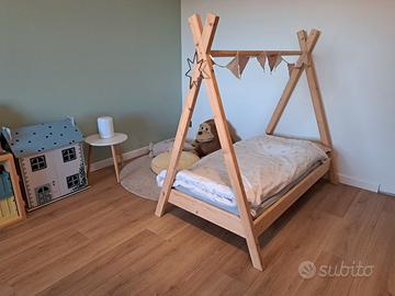 Letto Capanna Montessori fatto da artigiano