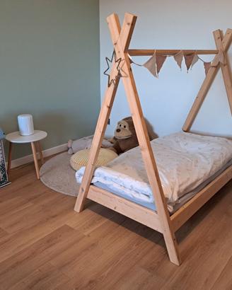 Letto Capanna Montessori fatto da artigiano
