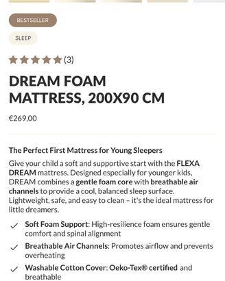 Materasso bambino marca Flexa