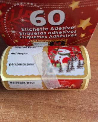 60 etichette adesive Natalizie