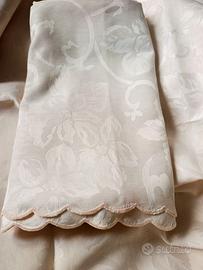 Lotto 4 tovaglie cerimonia jacquard ecru 140x140 c