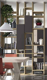 Libreria bifacciale l 168 cm h max 302cm come foto