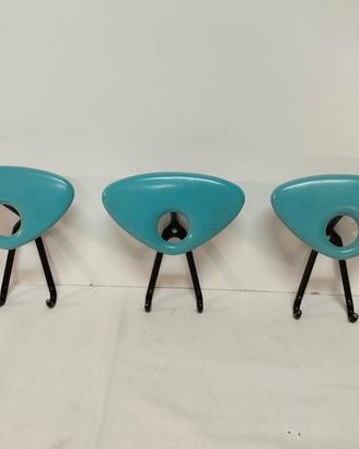 Lotto di n3 appendiabiti  anni 60/70  design 