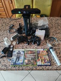 Xbox 360 Microsoft + giochi kinect joystick elite