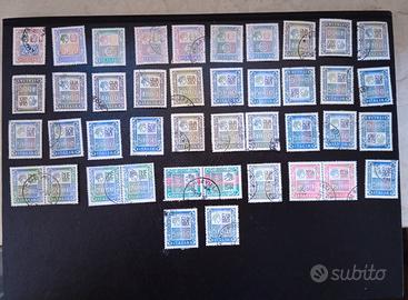 42 francobolli alti valori in euro e lire