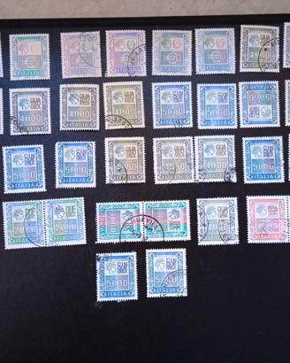 42 francobolli alti valori in euro e lire
