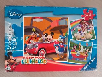 3 puzzle da 49 pezzi Mickey Mouse