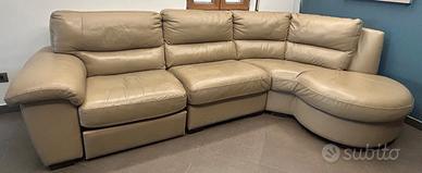 divano usato in vera pelle