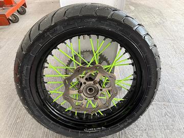 RUOTE DA MOTARD REXFELGEN 17" - PIRELLI/DUNLOP
