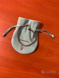 Braccialetto Tiffany Bead Heart Tag in argento