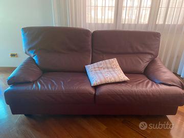 Divano originale CINOVA IN PELLE bordeaux