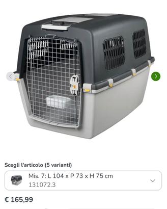 trasporto per cani taglia grande