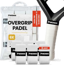 OverGrip Padel Bianco Extra Aderente PALBEA, 6pz