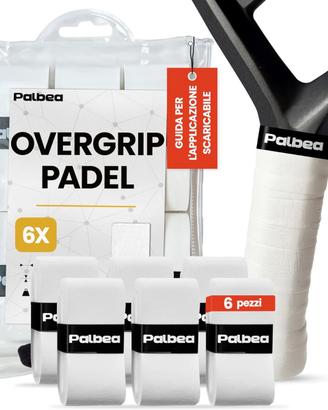 OverGrip Padel Bianco Extra Aderente PALBEA, 6pz