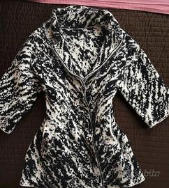 Black & White Oversized Knit Cardigan