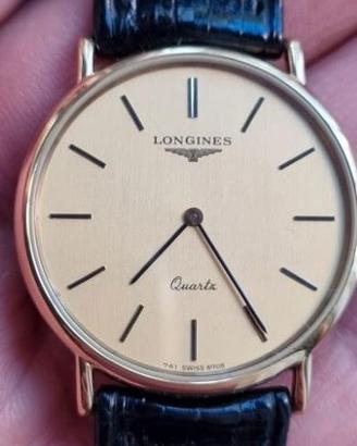 Orologio Longines al quarzo placcato oro