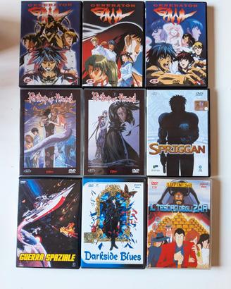 Lotto 9 DVD Anime & Film Cult Originali