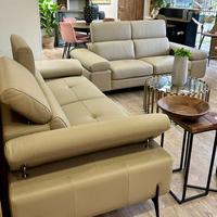 Coppia divani pelle 3+2 in Expo - NUOVI -