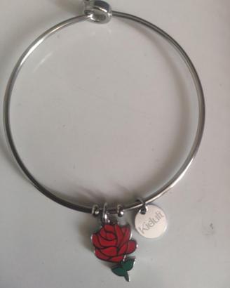 Bracciale kidult con charm 🌹( rosa)