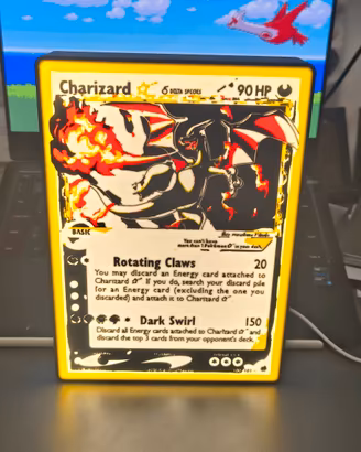 light box carta Charizard Gold star 