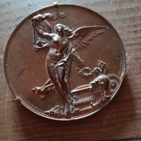  antica medaglia  bronzo incisore Pogliaghi