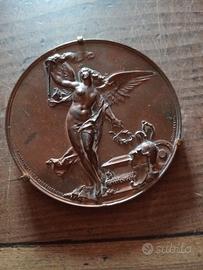  antica medaglia  bronzo incisore Pogliaghi
